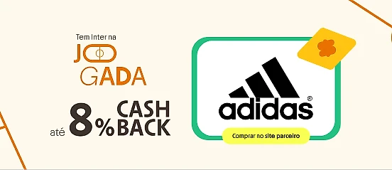 ADIDAS COM ATÉ 8% DE CASHBACK