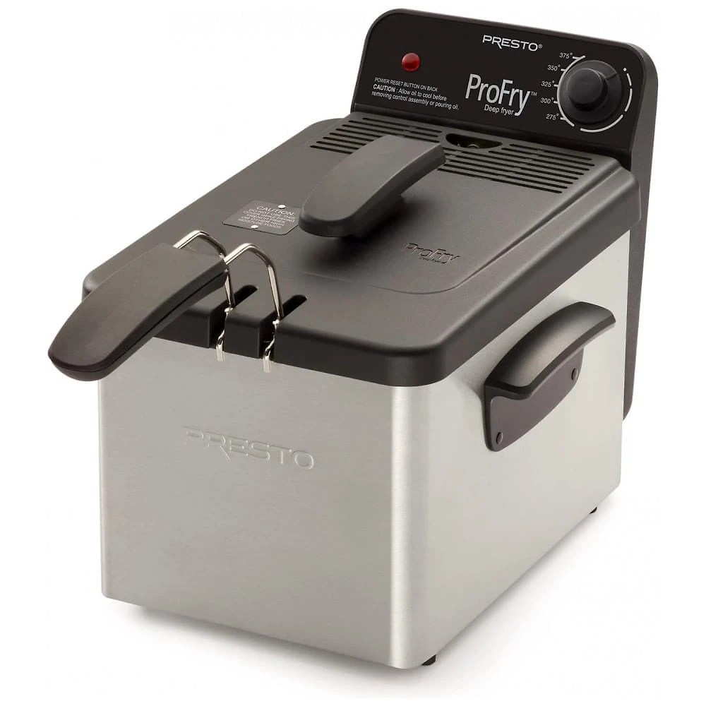 Fritadeira Elétrica 2.8L em Aço Inoxidável, 1800W 110V, Presto 0546, Prata