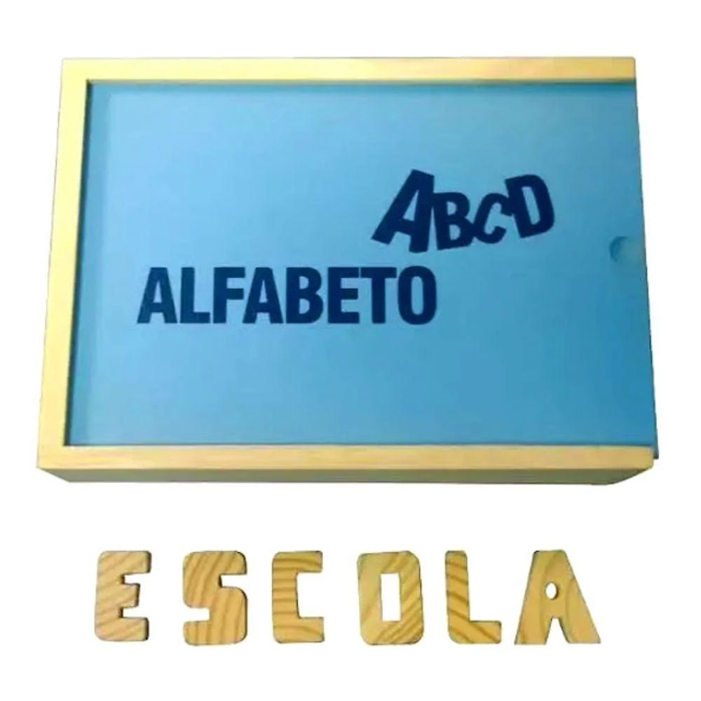 Alfabeto Móvel em Madeira 40 Peças Brinquedo Educativo Sonho de Criança