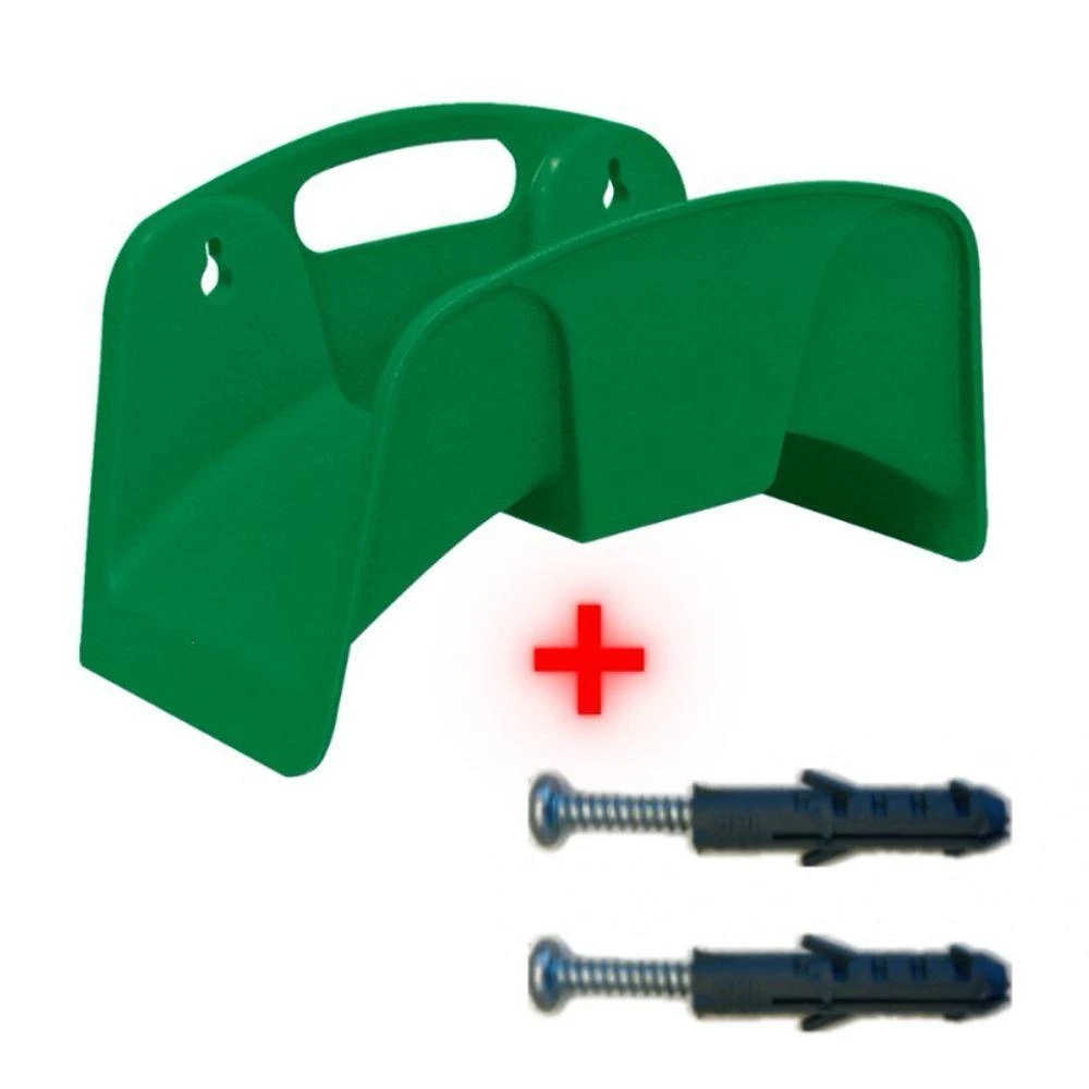 Porta Mangueira Jardim para Uso Interno e Externo Plástico Super Resistente Verde OEM