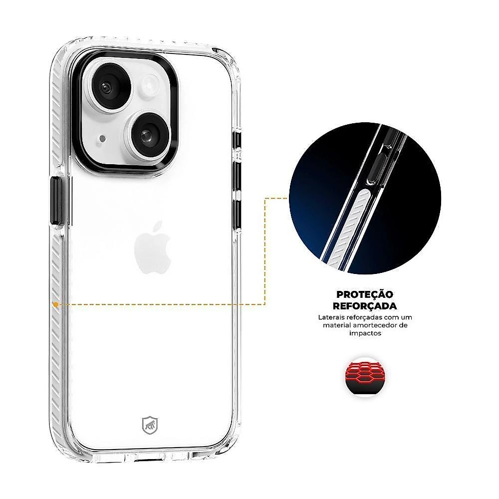 Kit Capa para Iphone e Película Gshield Urus Branca para Iphone 15 com Proteção e Tecnologia HD 1