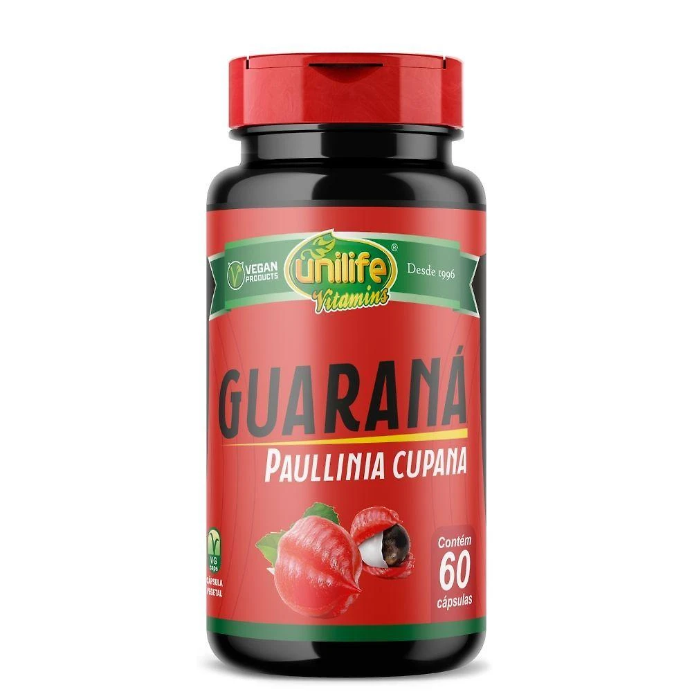 Guaraná 60 Cápsulas 500mg Unilife