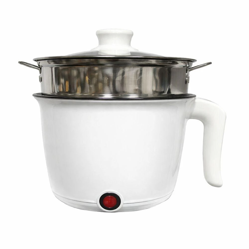 Miniatura Panela Elétrica Multifuncional Compacta Inox Com Vapor 110V Branco