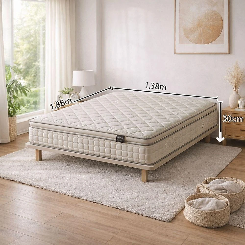 Jogo de Cama Lençol Poá Casal 3 Peças 100% Algodão Malha Bege com Zíper e Antipilling Casa Scarpa