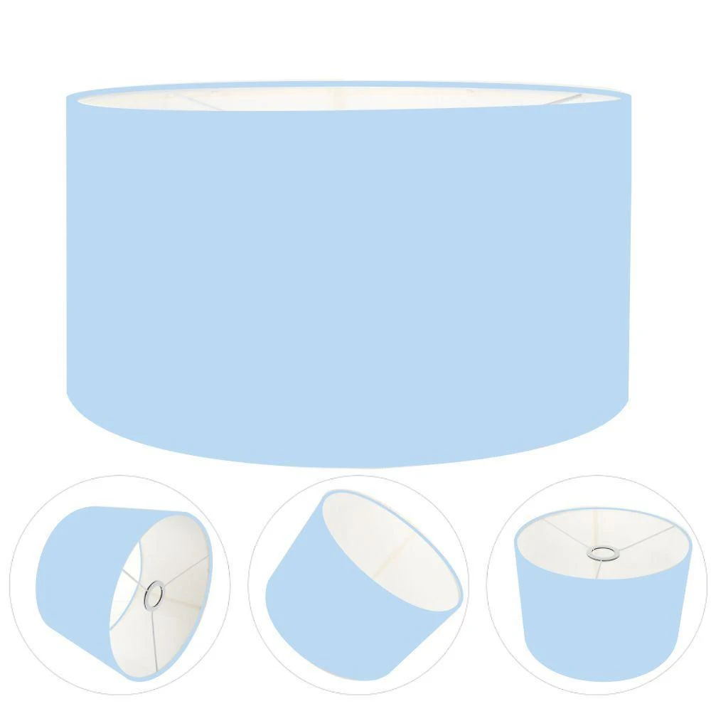 Cúpula Abajur Cilíndrica Cp-7023 ø50x21cm Azul Bebê