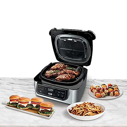 Ninja Fritadeira Elétrica Airfryer Foodi AG301 5 em 1 Preto com Prata 110V