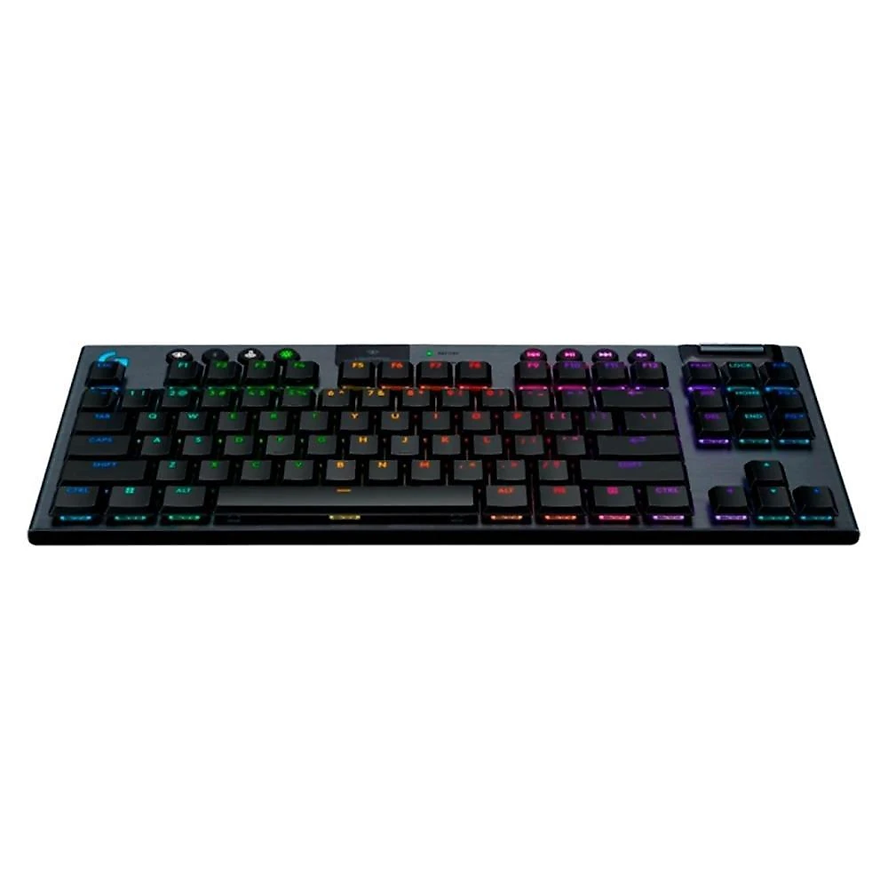 Teclado Mecânico Gamer Sem Fio Logitech G915 X Lightspeed, Design TKL RGB Lightsync, USB ou Bluetooth e Switch GL Tactile, Preto - 920-012715