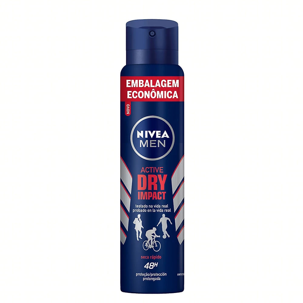 Desodorante Nivea Men Active Dry Impact Aerosol Antitranspirante 200ml