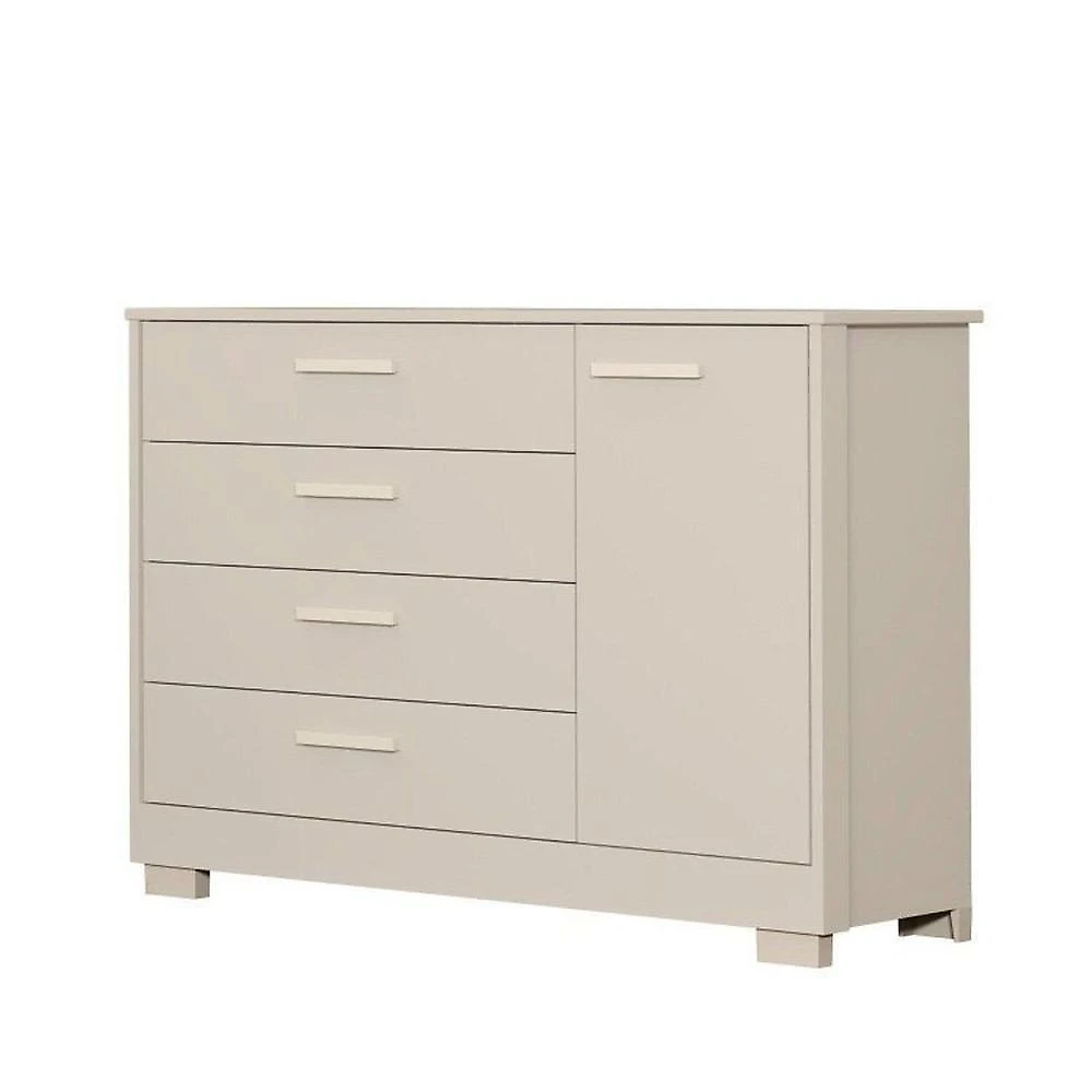 Quarto Completo Danny para Bebê 100% MDF com Cômoda Sapateira e Berço 2 em 1 Areia