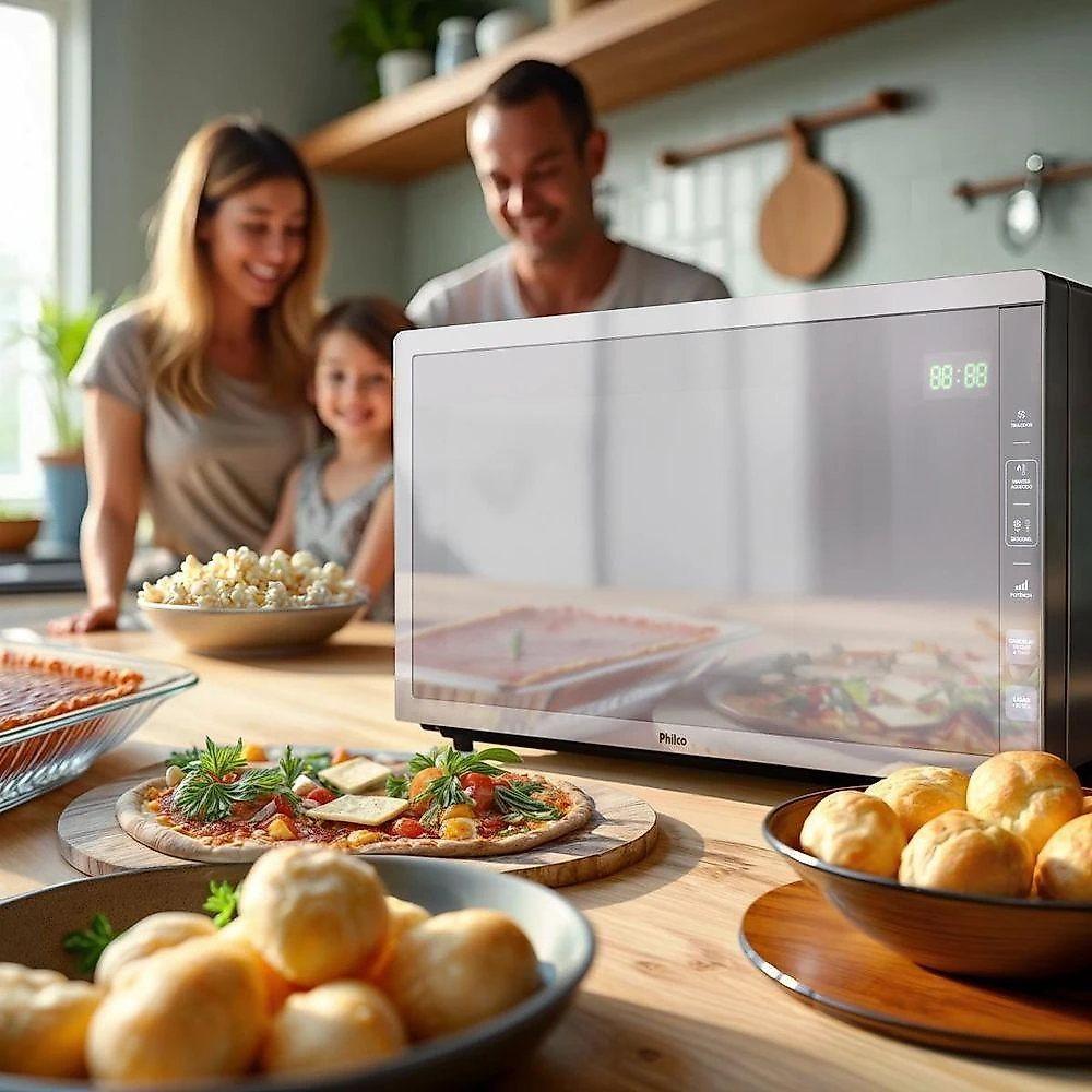 Micro-ondas Bancada Philco PMO38T 33L 1400W Inox Espelhado 110V