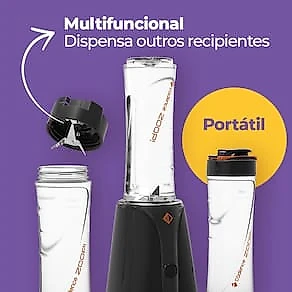 Blender Cadence Zoo Contrast BLD701 600W 2 Jarras BPA Free Desmontável 110V