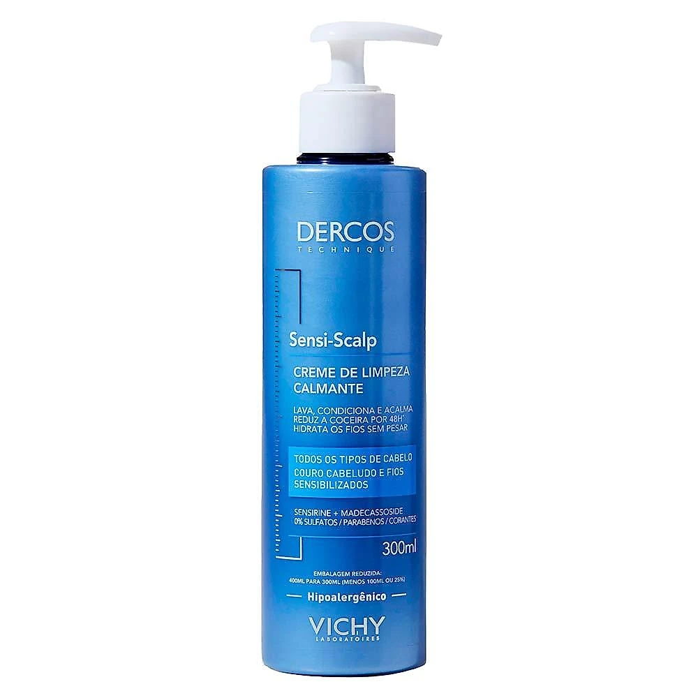 Creme de limpeza capitar vichy – sensi-scalp dercos 300ml
