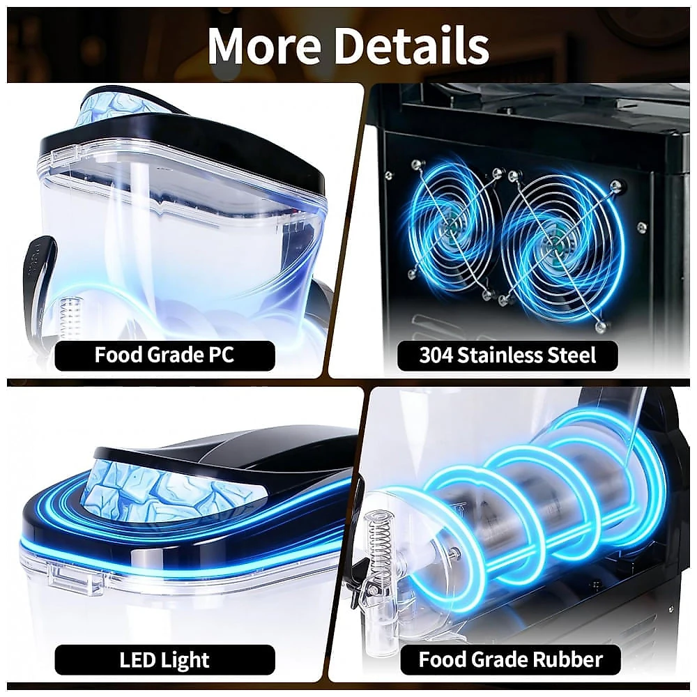 Máquina de Slush Raspadinha FSKEKU 15L Comercial Compacta Inox 450W