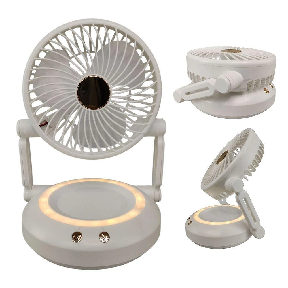 Ventilador de Mesa Dobrável Retrátil 3W 16cm 3 Velocidades Branco BSL3813 com LED Noturno USB Bivolt
