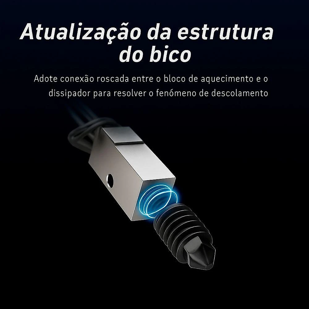 Hotend para Impressora 3D Novo Hotend Upgrade Bico 0.4 com Diâmetro 0.4MM Aço Endurecido Kits