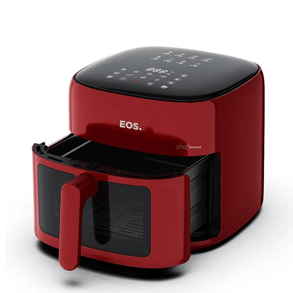 Fritadeira Sem Óleo Air Fryer EOS Chef Gourmet 6.2 Litros Compacta Digital Vermelho EAF60V 220V