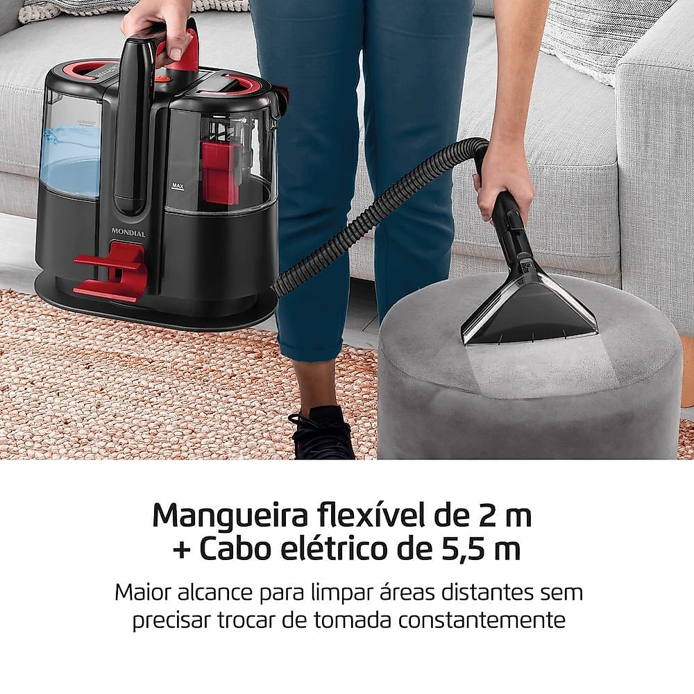 Extratora e Higienizadora Portátil Deep Cleaner I Mondial 1650W - EXP-01-R 110