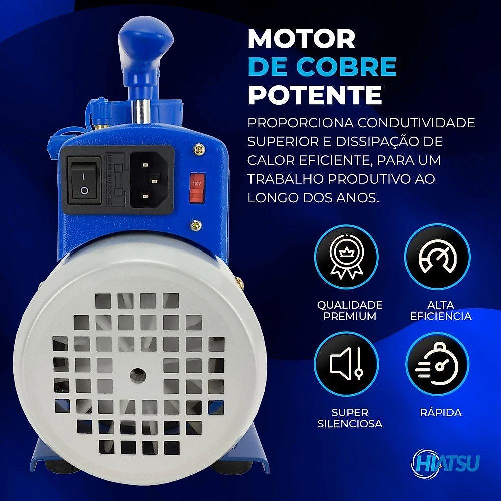 Bomba De Vácuo 7 Cfm - Estagio Simples Bivolt Hiatsu Vph170 único
