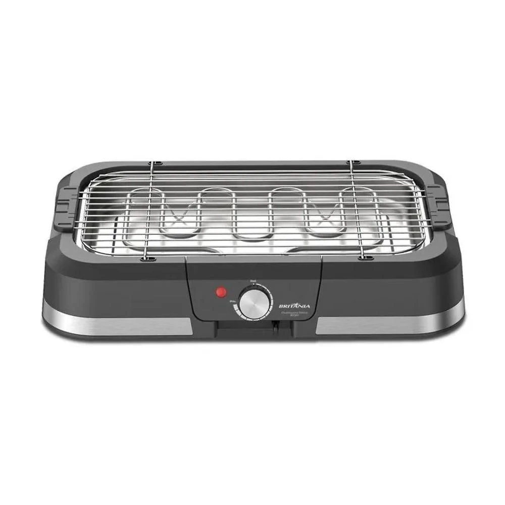 Churrasqueira Elétrica BCQ40 1500W com Menos Fumaça e Coletor de Gordura Preto Britânia