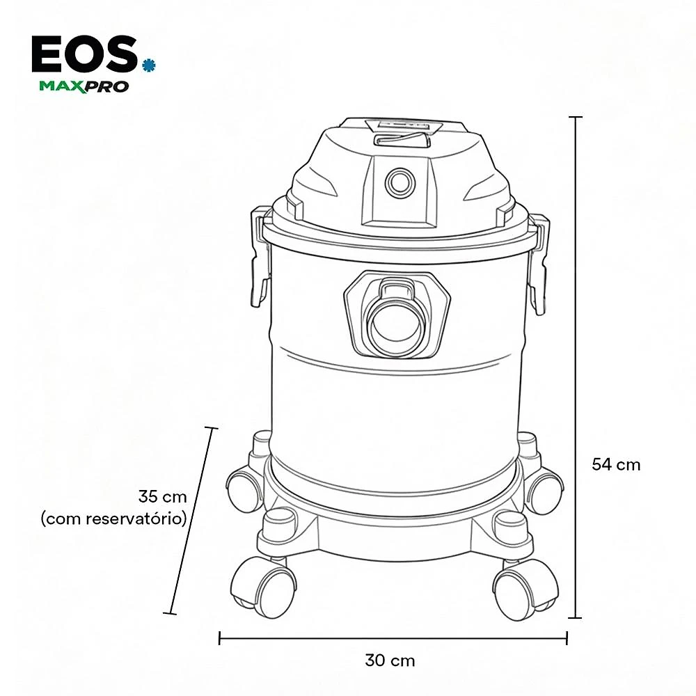 Extratora de Sujeira EOS 22 litros 4 em 1 Carpet Cleaner Inox 1300W EAI2200 110V