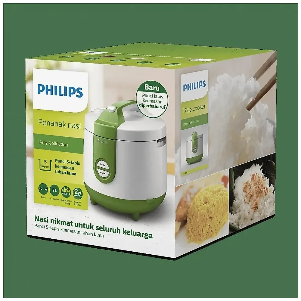 Panela de Arroz Elétrica Philips HD3119 2 Litros Aquecimento 3D Inteligente 220V