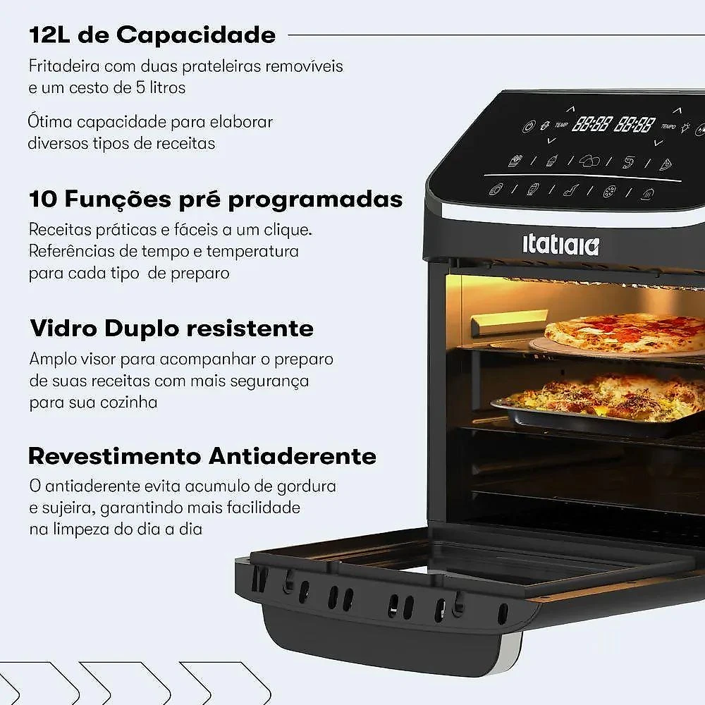 Fritadeira Air Fryer Itatiaia Forno 12L AFITA1004 110V