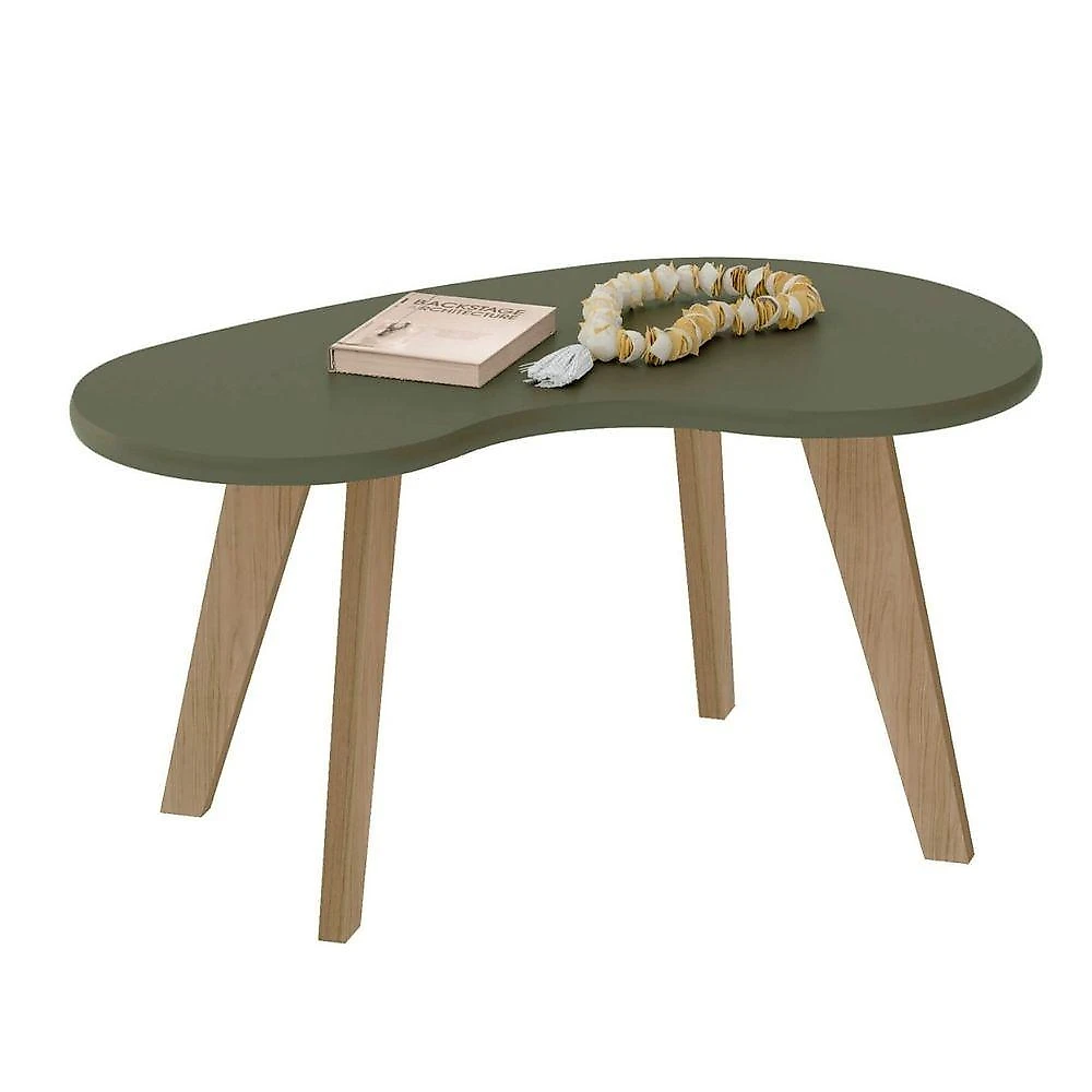 Conjunto 2 Mesas de Centro Orgânica MDF 91cm Menta Verde Artely