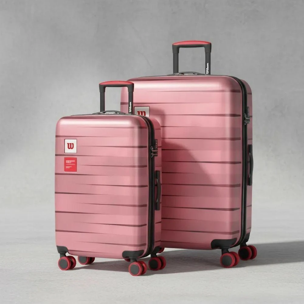 Kit de Malas 2 Peças 46L ABS com Segredo Embutido Combinação Viagem Pmg Anac Rosa Wilson