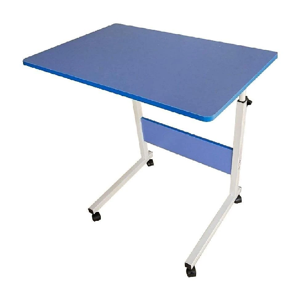 Mesa Para Notebook Azul Ajustável Com Rodinhas
