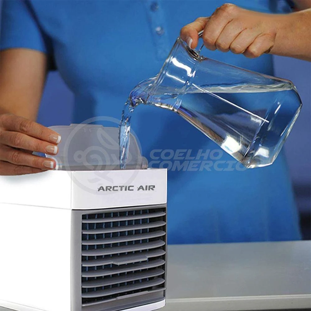 Mini Ar Condicionado Portátil Arctic Air Cooler com 3 Velocidades Ciclo Frio 110V