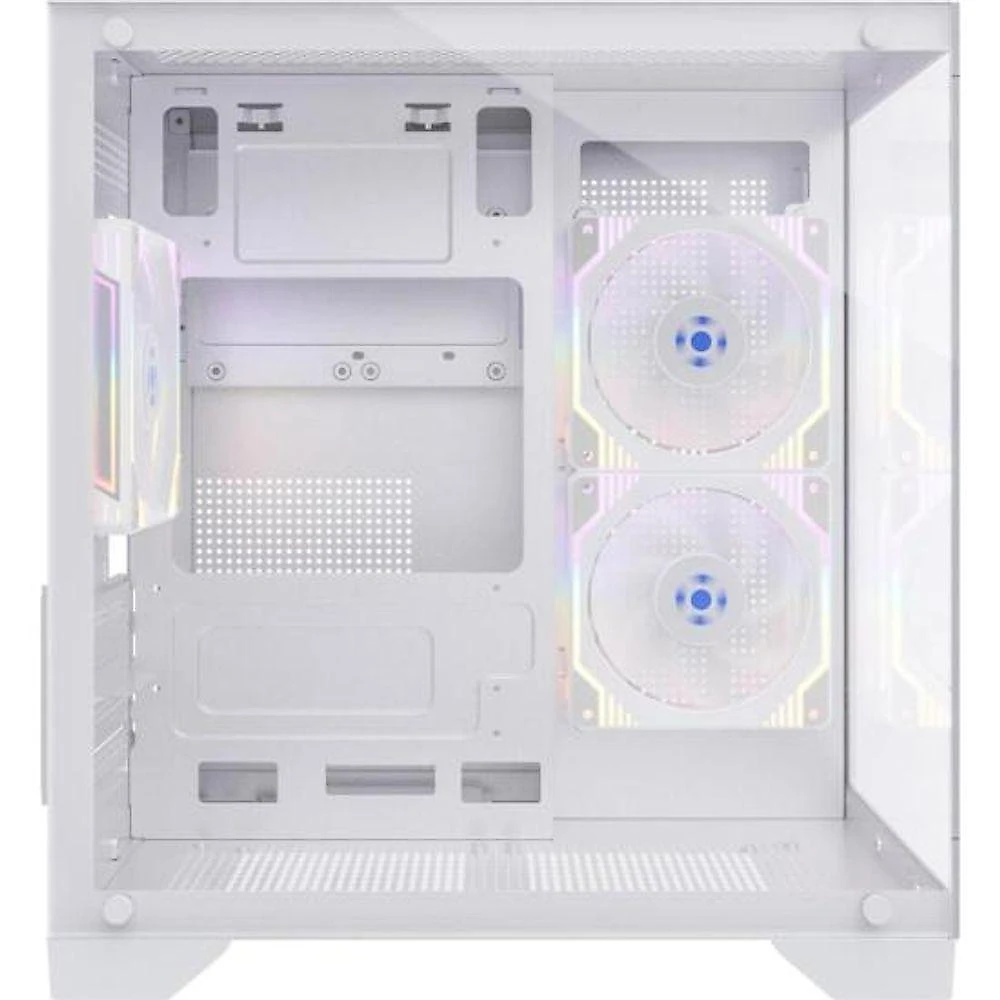 Gabinete Gamer Clarity Fortrek's Cube Model Micro ATX Vidro Temperado Suporte Watercooler Branco