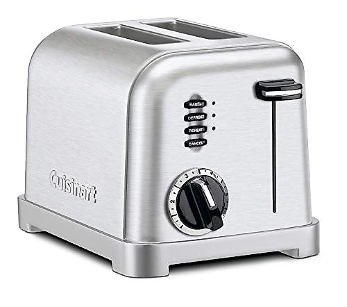 Torradeira Elétrica Cuisinart CPT160 Metal Classic Com 2 Fatias Inox Escovado Prata 110V