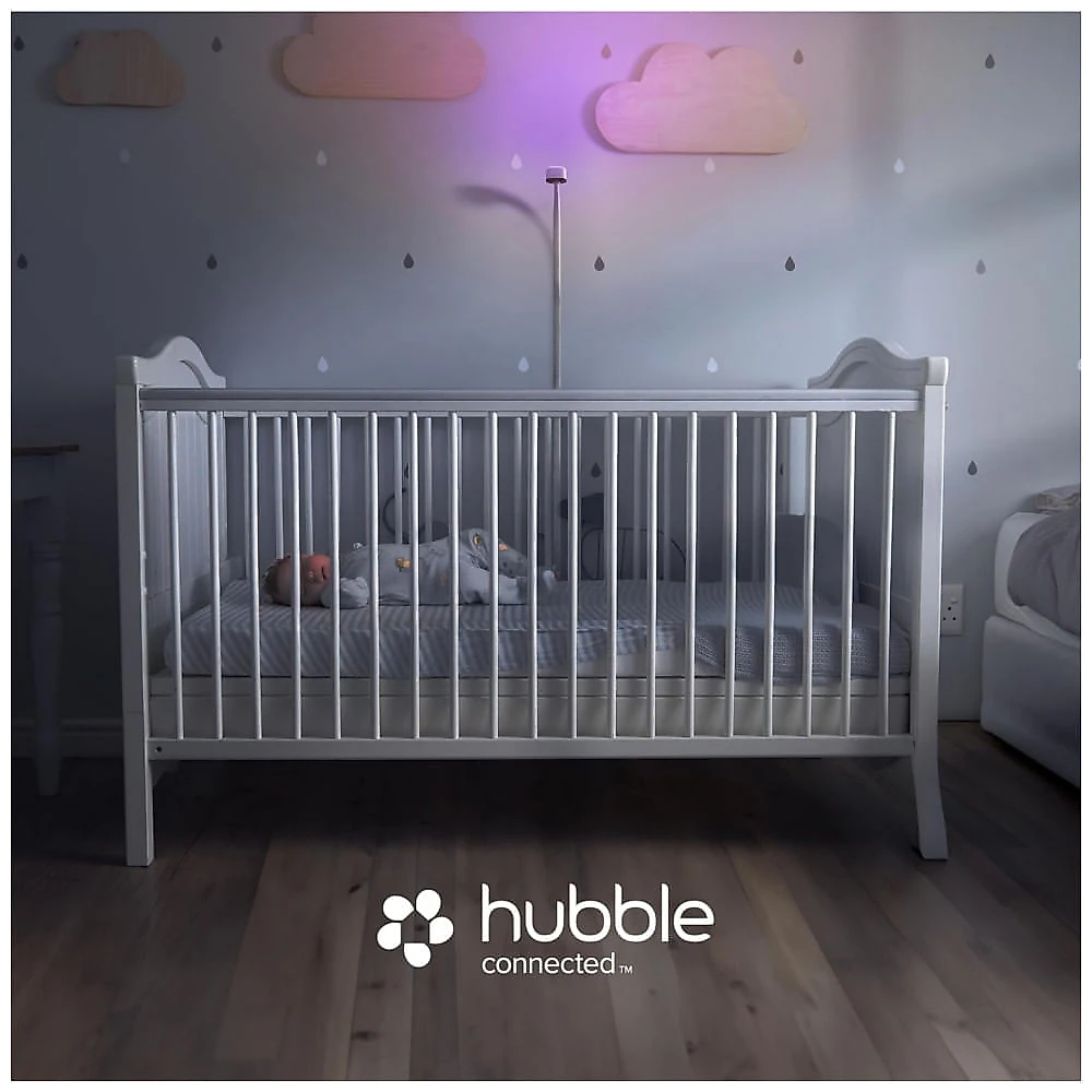 Babá Eletrônica Hubble 2 Câmeras 2K HD Tela 5" Detecção IA Rosto Virada Choro Prático