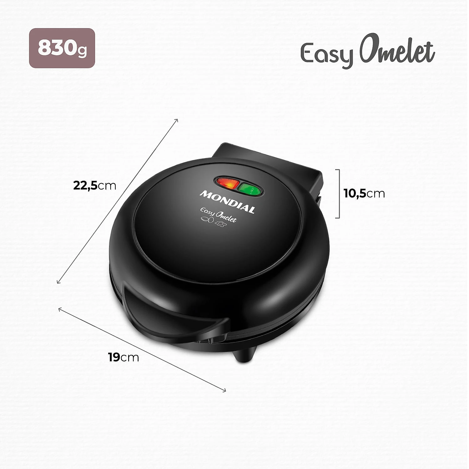 Omeleteira Elétrica Mondial Easy Omelet OM-02 OMELETEIRA ELÉTRICA-127V-PRETO