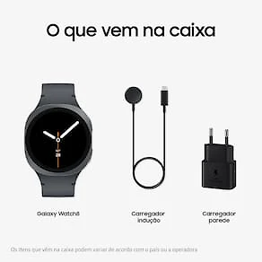 Miniatura Smartwatch Samsung Galaxy Watch8 44mm LTE Tela Cristal Safira GPS Grafite