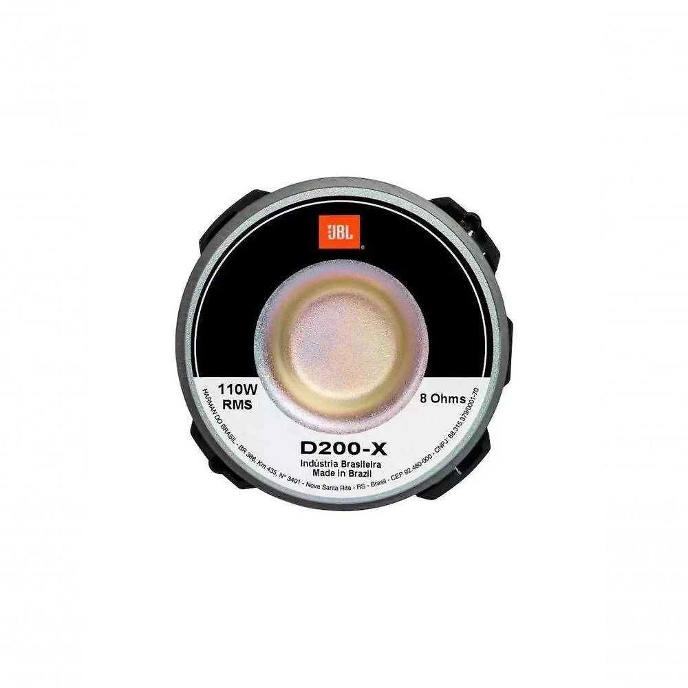 Driver de Compressão JBL D200x para Médias e Altas Frequências 110W RMS 8 OHMS