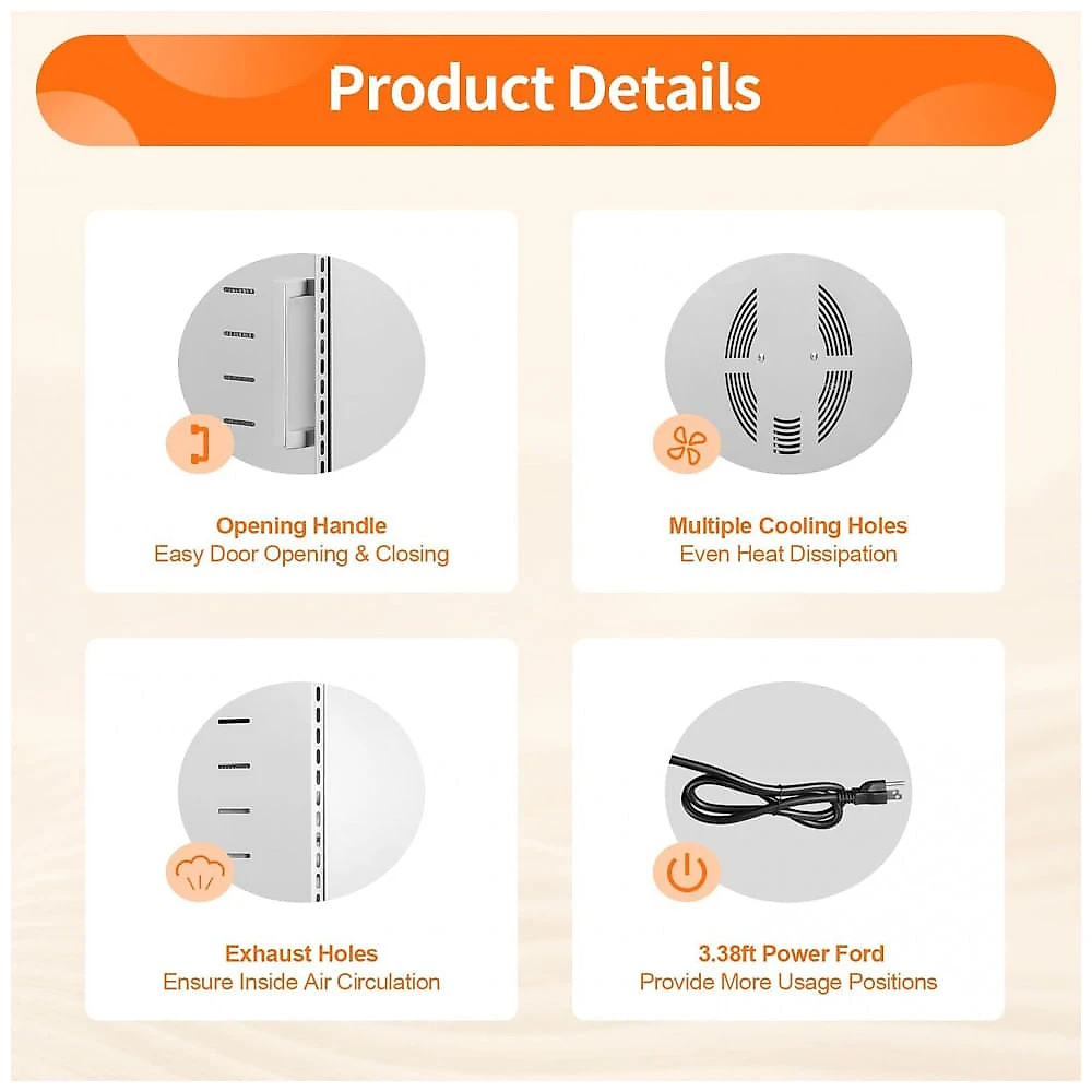 Desidratador Comercial TFCFL Prata 20 Bandejas Aço Inox 360° Circulação 110V
