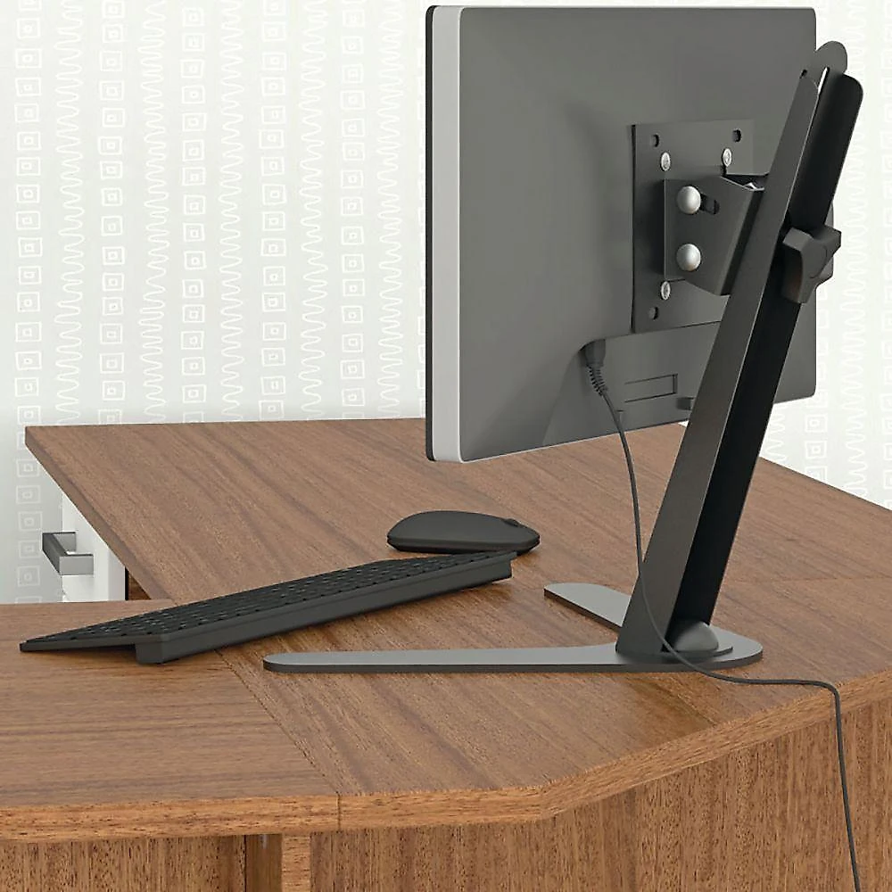 Suporte Mesa Multivisao Ajusta Altura + Inclinacao Para Monitor 10 A 24 Polegadas Preto