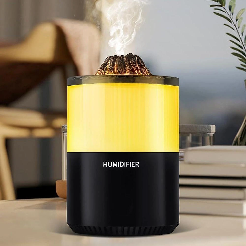 Umidificador Vulcão BSL3890 Leva Pra Casa 0,2L com Aromaterapia e Luz LED Preto 110V