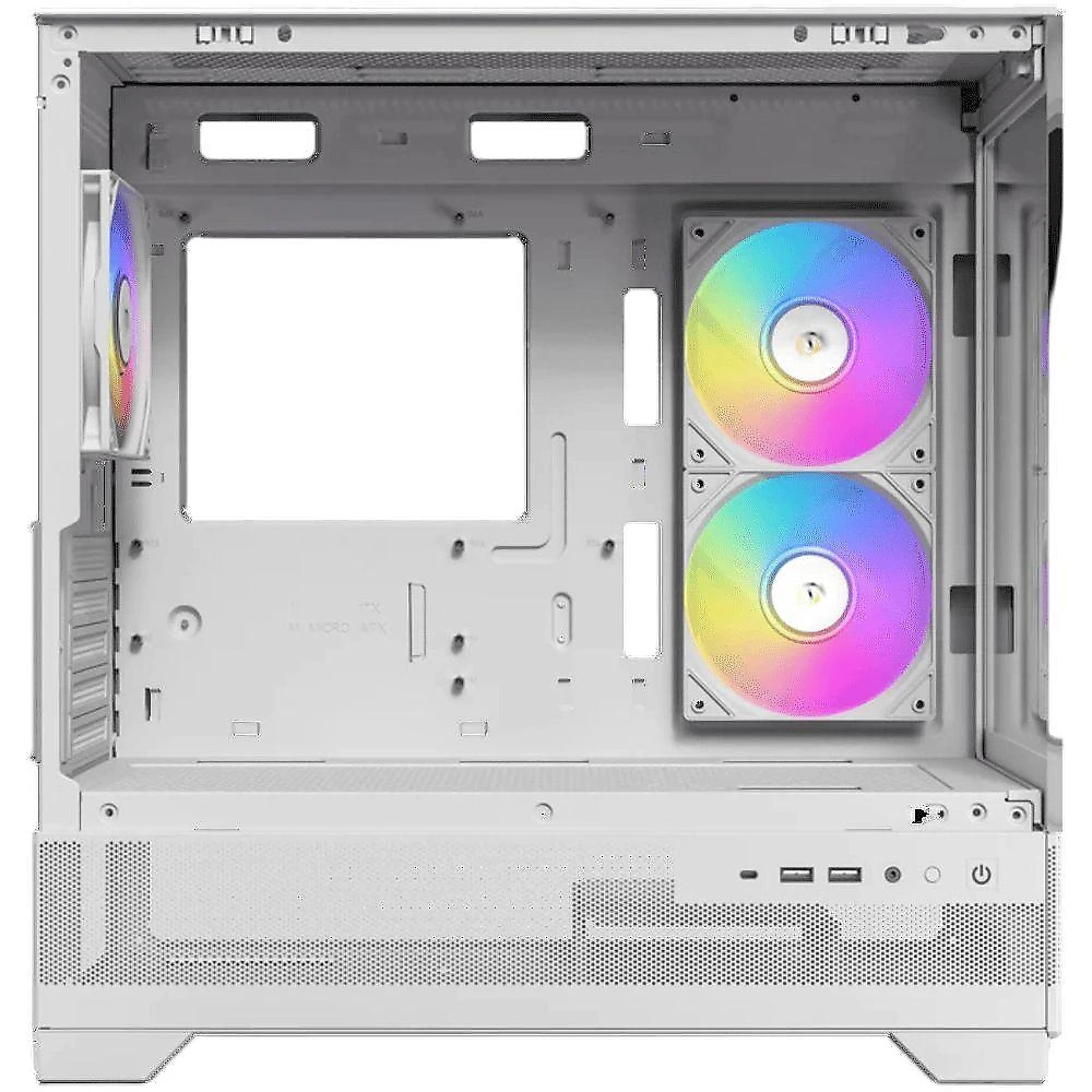Gabinete Gamer Antec Cx500m Rgb White Lateral De Vidro Temp 4mm Micro-atx/itx Com 3 Fans Rgb 12