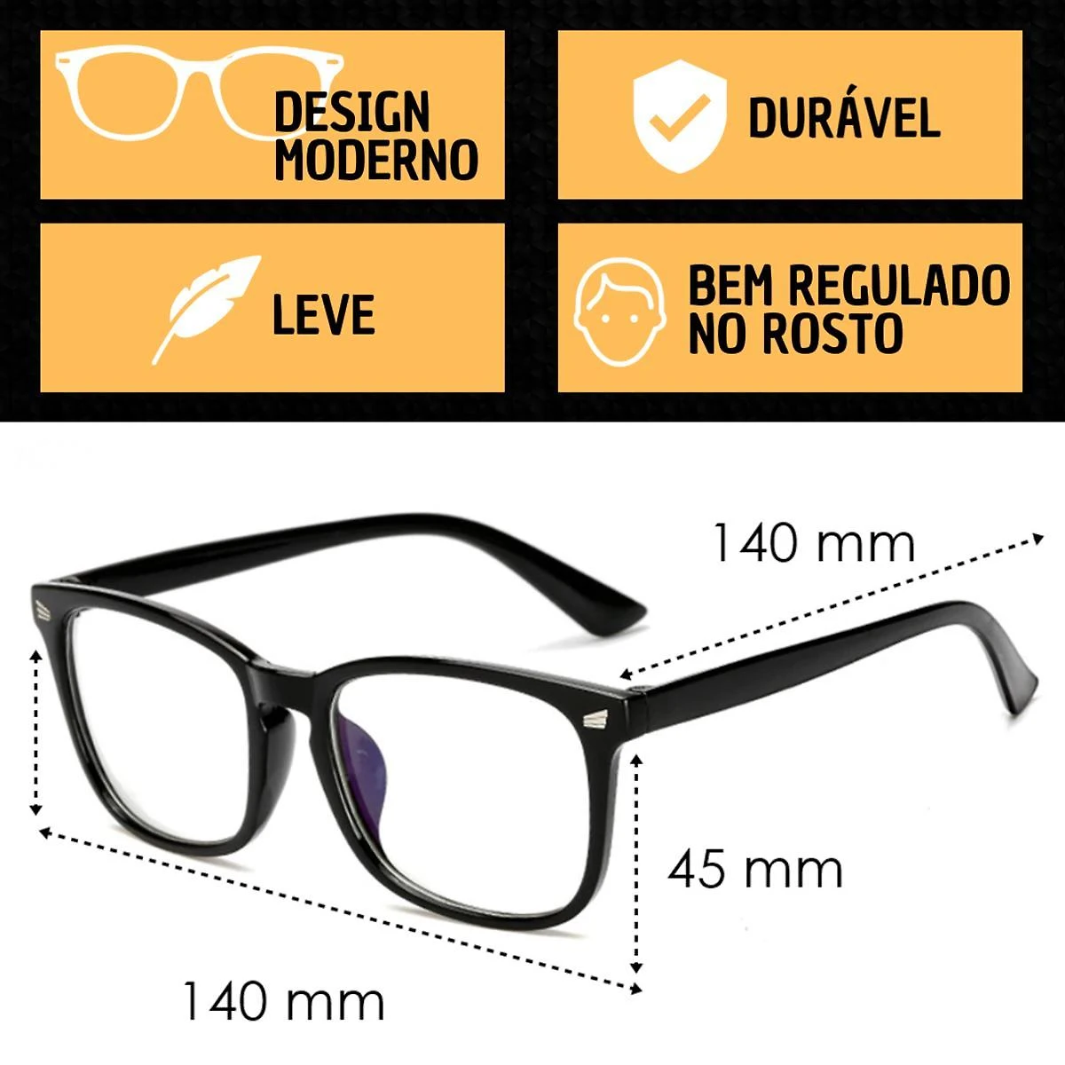 Miniatura Óculos Anti Luz Azul Descanso Computador Unissex Kit 3 Un