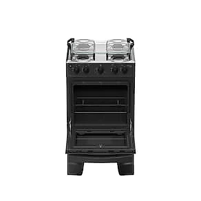 Fogão Atlas Mônaco Plus 4 Bocas com Mesa Inox e Acendimento Automático Bivolt Preto