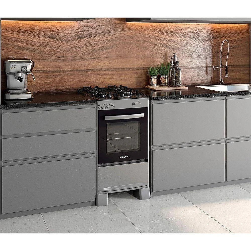 Fogão Suggar Neo Glass 4 Bocas Prix FGVNG410PRIX Inox Bivolt