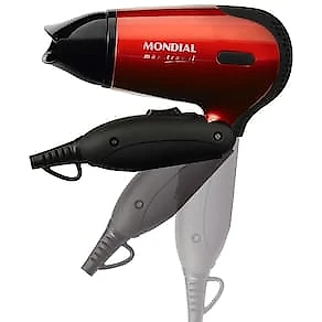 Secador de Cabelos Mondial Max Travel SC-10 1200W Bivolt Preto/Vermelho