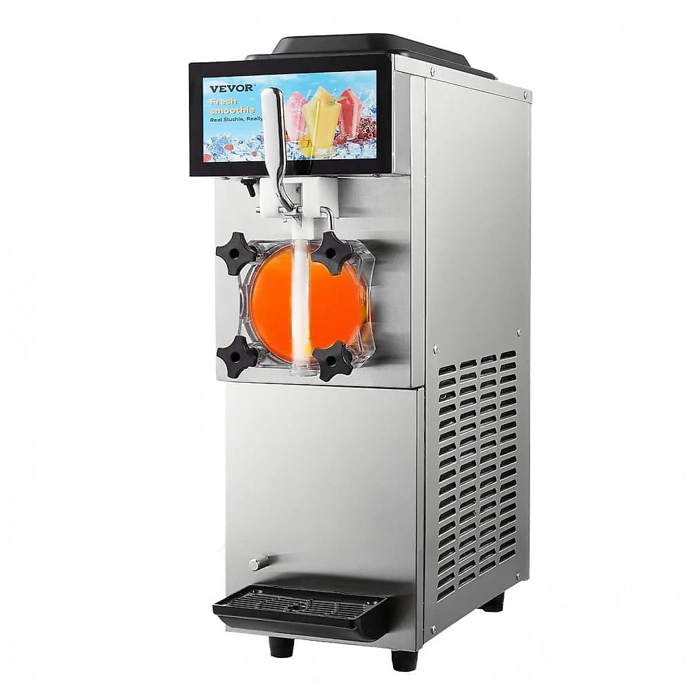 Máquina de Slush Raspadinha VEVOR XN120C 12L Tanque Único Comercial Inox 240V