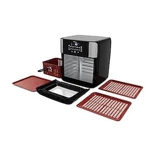 Fritadeira Air Fryer Oven Philco PAF16A 16L Inox e Preto 1900W Painel Digital sem Óleo 127V 110V