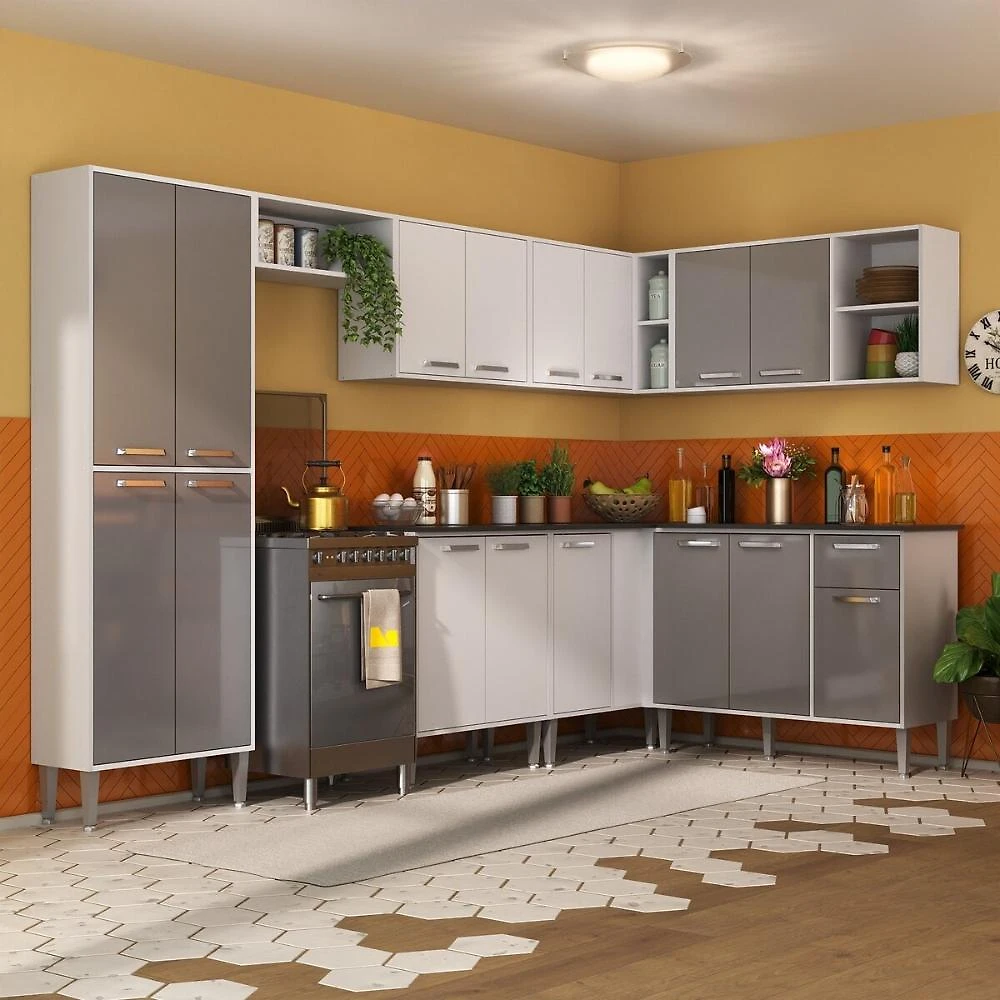 Armário de Cozinha Compacta Canto FL3284 Multimóveis
