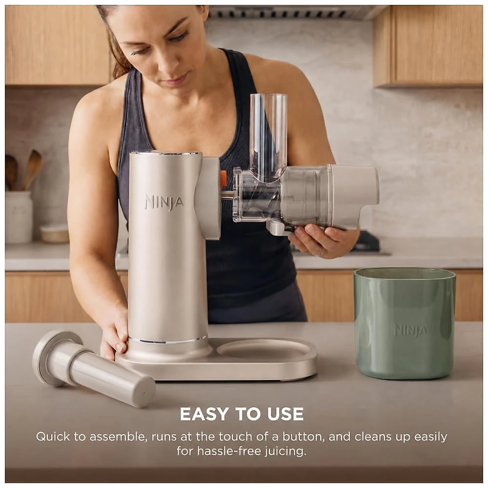 Ninja NeverClog Cold Press Juicer. 680,4 gramas Jug. 1020,6 gramas Pulp. JC151SD Spanish Moss