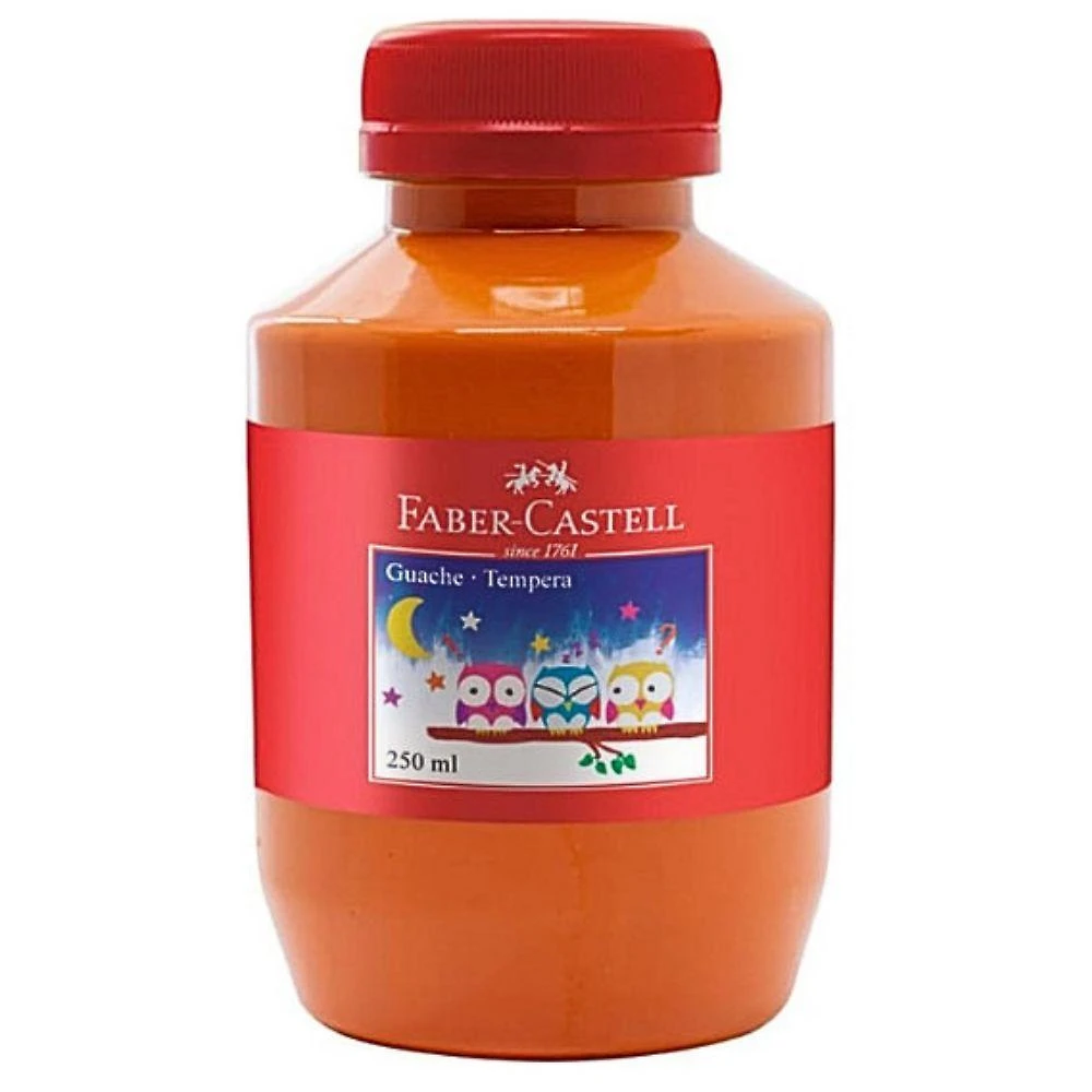 Tinta Guache Escolar Faber-Castell 250ml Faber-castell com Cores Vivas