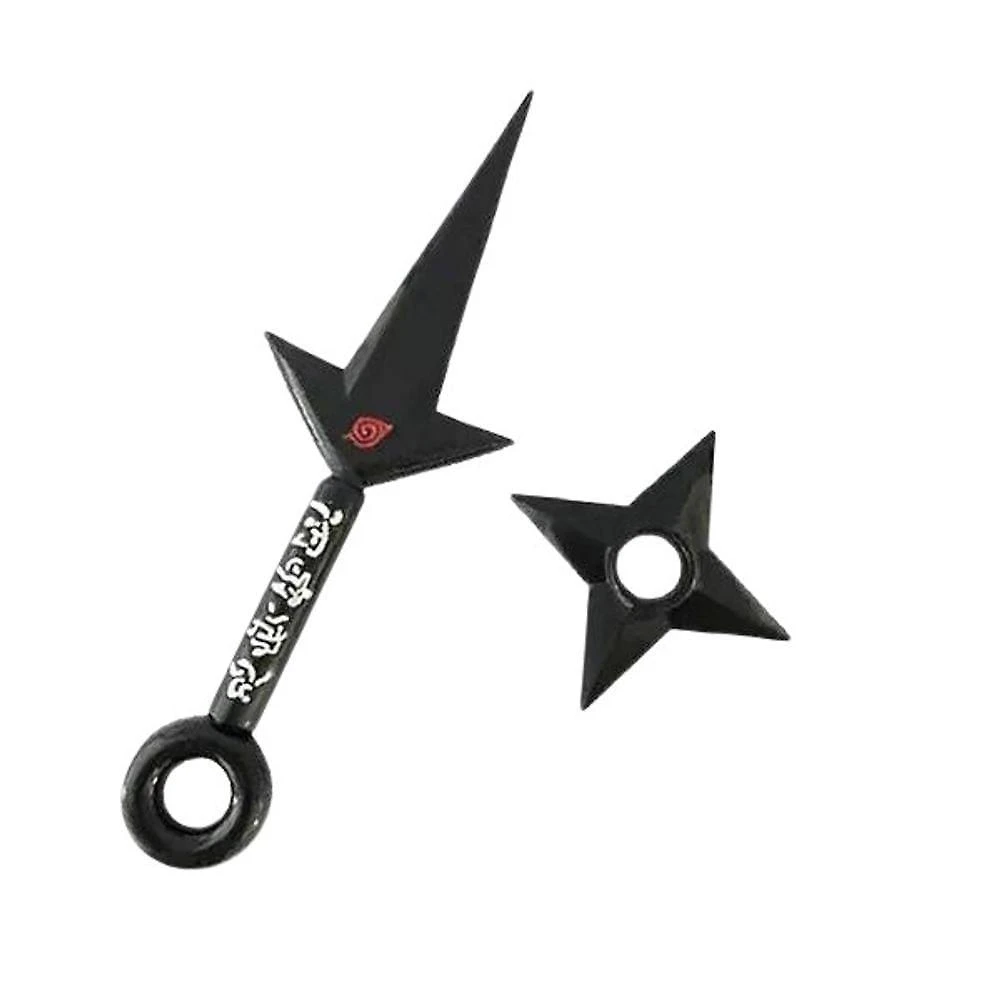 Kit Naruto Shippuden Kunai Minato 23,5Cm + Shuriken 9Cm 9